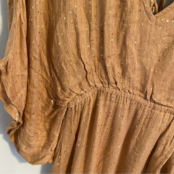 NWT Sundress Bronze Sequin Sexy Maxi Dress XS/S - Picture 12 of 14